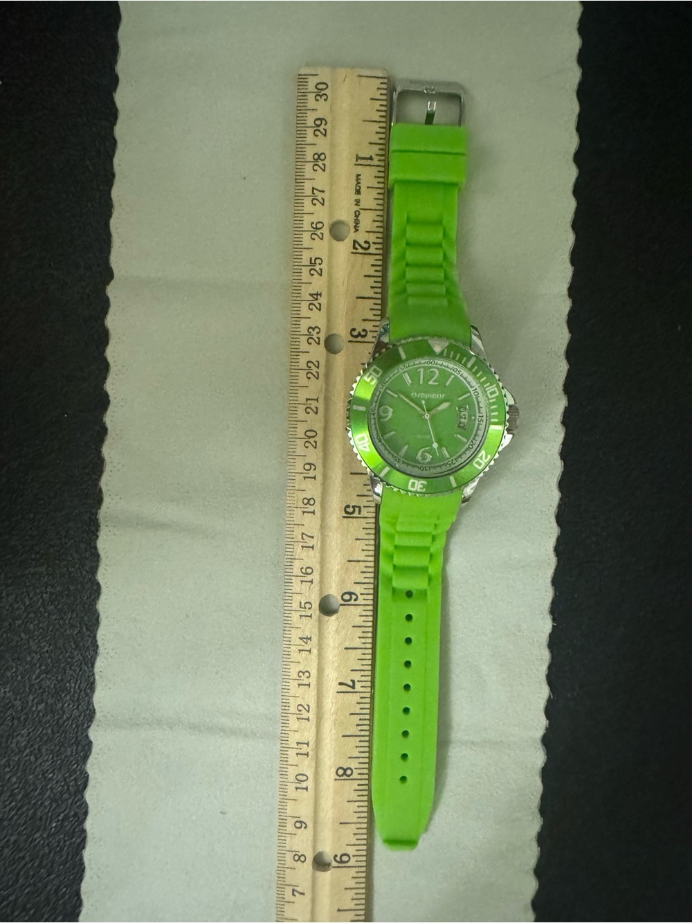 Unisex Sapient Bright Green Silicone Strap Quartz Watch